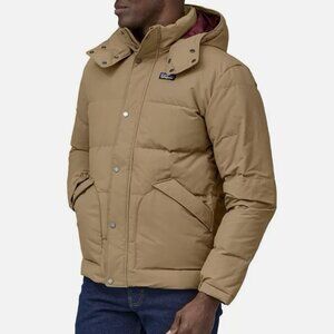 NEW Patagonia Men's 2XL Downdrift Insulated Hooded Jacket Coat Grayling Brown